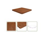The Living Store Piano Del Tavolo Quadrato Marrone Scuro 40X40X2,5Cm Rovere Trattato