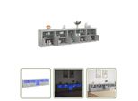 The Living Store Credenza Con Luci Led Grigio Cemento 283X37X67 Cm