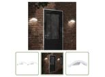 The Living Store Applique Da Esterno A Led 2 Pz. Alluminio Pressofuso Bianco