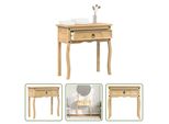 The Living Store Tavolo Consolle 73X35X73 Cm In Legno Di Pino Massiccio