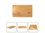 The Living Store Piano Del Tavolo Con Bordo Ad Albero 40X20X3,8 Cm In Legno Massiccio Di Mango