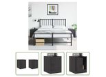 The Living Store Comodini 2 Pezzi Neri 34,5X39X44 Cm In Acciaio
