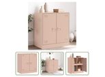 The Living Store Credenza Rosa 67X39X73 Cm Acciaio