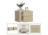 The Living Store Comodini A Parete 2 Pezzi Rovere Sonoma 45X30X35 Cm