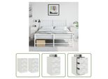 The Living Store Comodini 2 Pz. Bianco 34,5X39X62 Cm Acciaio
