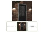 The Living Store Applique Da Esterno A Led Con Sensore 2 Pz. Alluminio Pressofuso Bianco