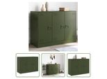 The Living Store Credenza Verde Oliva 99X39X73 Cm Acciaio