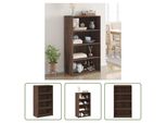 The Living Store Credenza Marrone Effetto Rovere 70X41X124 Cm Materiale A Base Di Legno