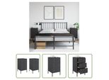 The Living Store Comodini 2 Pezzi Neri 36X39X68 Cm Acciaio Laminato A Freddo