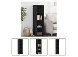 The Living Store Credenza Nera 30X41X124 Cm Materiale A Base Di Legno
