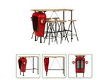 The Living Store Set Da Bar 7 Pezzi Set Bar In Legno Massiccio Mango