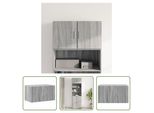 The Living Store Armadio A Muro Grigio Sonoma 70X42,5X40 Cm Materiale Legno