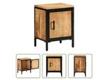 The Living Store Comodino 40X30X52,5 Cm Legno Di Mango Massiccio Grezzo