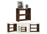 The Living Store Tavolo Consolle In Rovere Fumé 100X35X90 Cm Materiale In Legno