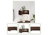 The Living Store Mensola A Muro Marrone Effetto Rovere 70,5X35X30,5 Cm Materiale In Legno