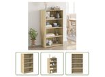 The Living Store Credenza Sonoma Rovere 70X41X124 Cm Materiale Legno