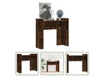 The Living Store Tavolo Consolle In Rovere Fumé 100X35X90 Cm Materiale In Legno