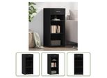 The Living Store Credenza Nera 40X42,5X93 Cm Materiale A Base Di Legno
