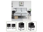 The Living Store Comodini 2 Pz. Nero 36X39X60,5 Cm In Acciaio
