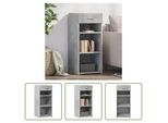 The Living Store Credenza Cemento Grigio 40X42,5X93 Cm Materiale Legno