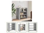 The Living Store Credenza Cemento Grigio 73,5X35X75 Cm Materiale A Base Di Legno