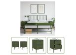 The Living Store Comodini 2 Pz. Verde Oliva 36X39X50,5 Cm In Acciaio