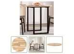 The Living Store Piano Tavolo Rotondo Ø80X2 Cm In Legno Massiccio Di Acacia