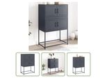 The Living Store Credenza Anthrazit 68,5X38,5X107 Cm Stahl