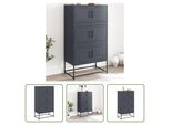 The Living Store Credenza Anthrazit 68,5X38,5X123,5 Cm Stahl