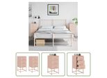 The Living Store Comodini 2 Pz. Rosa 36X39X78 Cm In Acciaio