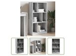 The Living Store Libreria Grey Sonoma 57X28,5X107,5 Cm Materiale A Base Di Legno