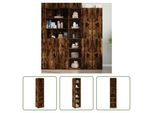 The Living Store Credenza In Rovere Fumé 40X41X185 Cm Materiale In Legno