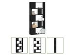 The Living Store Libreria 5 Ripiani Nero 80,5X23,5X162,5 Cm Materiale A Base Di Legno