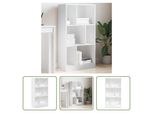 The Living Store Libreria Bianca 57X28,5X107,5 Cm Materiale A Base Di Legno