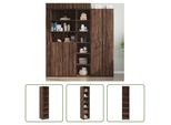 The Living Store Credenza In Rovere Marrone 40X41X185 Cm Materiale A Base Di Legno