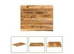 The Living Store Piano D'appoggio 90X80X3,8 Cm Bordo Albero Legno Massiccio Rough Mango Wood