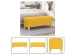 The Living Store Panca Giallo Chiaro 100X35X41 Cm Tessuto