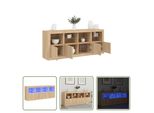 The Living Store Credenza Con Luci Led Rovere Sonoma 163X37X67 Cm