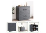 The Living Store Credenza Anthrazit 67X39X73 Cm Stahl