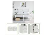 The Living Store Comodini 2 Pz. Bianco 34,5X39X44 Cm Acciaio