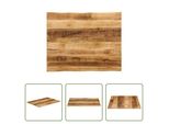The Living Store Piano Del Tavolo Con Bordo Ad Albero 90X80X3,8 Cm Legno Massiccio Di Mango Grezzo