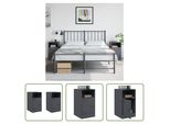 The Living Store Comodini 2 Pz. Antracite 34,5X39X62 Cm Acciaio