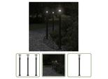 The Living Store Luci Da Sentiero 3 Pezzi Nero 100 Cm Acciaio Inox