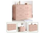 The Living Store Credenza Rosa 99X39X73 Cm Acciaio