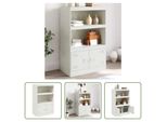 The Living Store Madia Bianca 67X39X107 Cm Acciaio