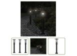 The Living Store Luci Da Sentiero 3 Pezzi Nero 60 Cm Acciaio Inox