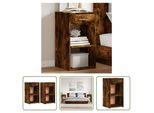 The Living Store Comodini 2 Pz. Rovere Fumé 35X34X65 Cm Materiale A Base Di Legno