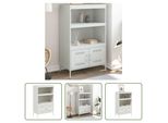 The Living Store Credenza Weiß 68X39X113 Cm Stahl