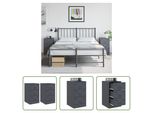 The Living Store Comodini 2 Pz. Antracite 34,5X39X62 Cm Acciaio