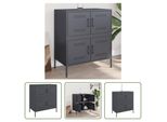 The Living Store Credenza Anthrazit 68X39X79 Cm Stahl